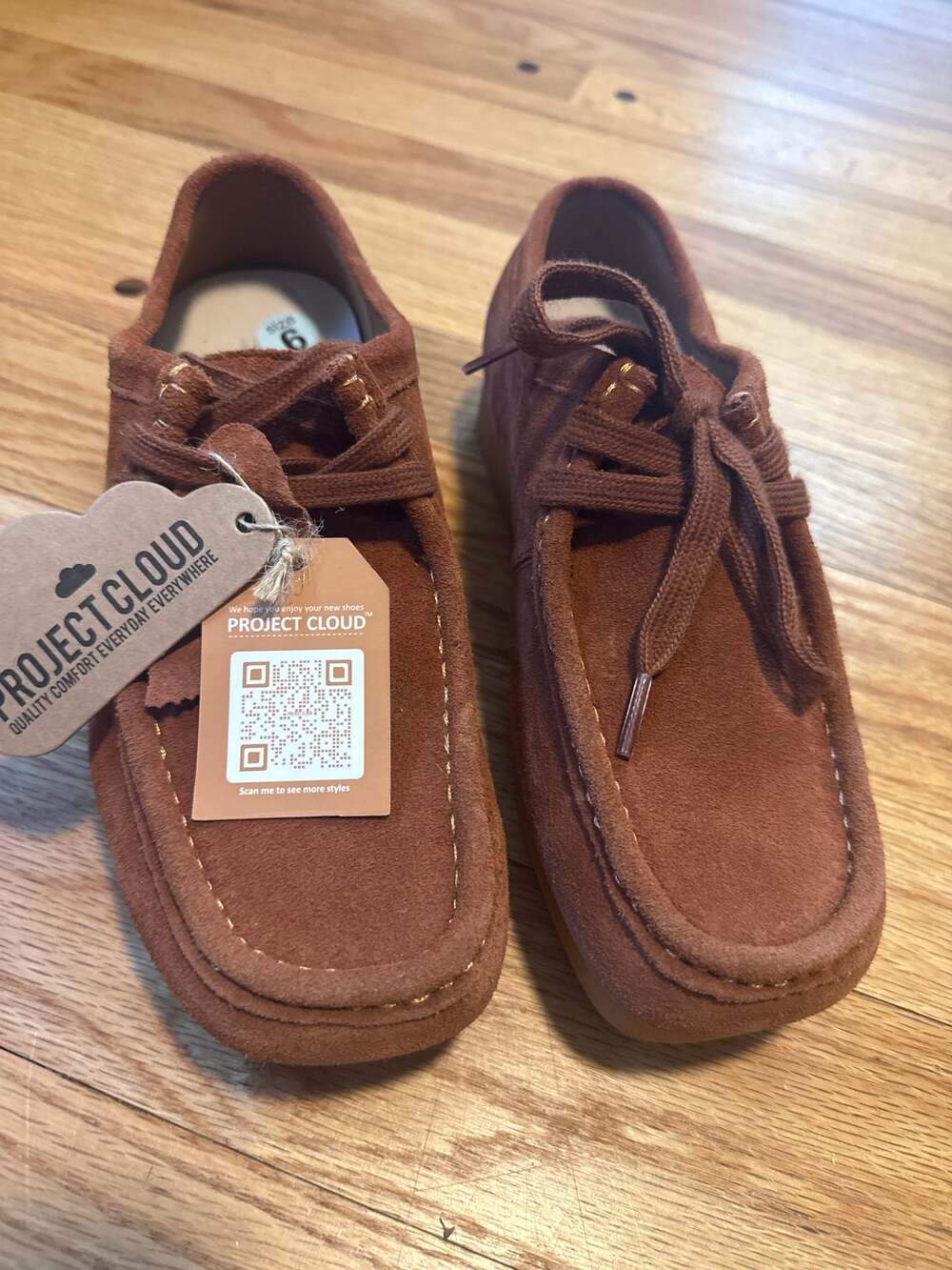 NEW Project Cloud WALLY Oxford Shoes Genuine Leather Memory Foam Women 6